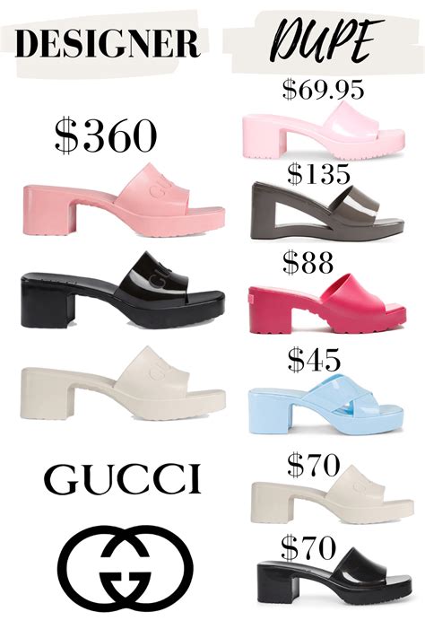 gucci rubber sandals dupe|gucci mules knock off.